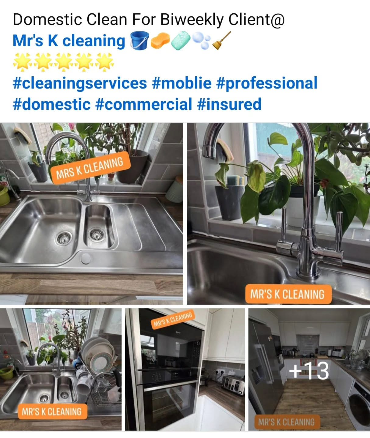 Before and after kitchen cleaning, sink and faucet