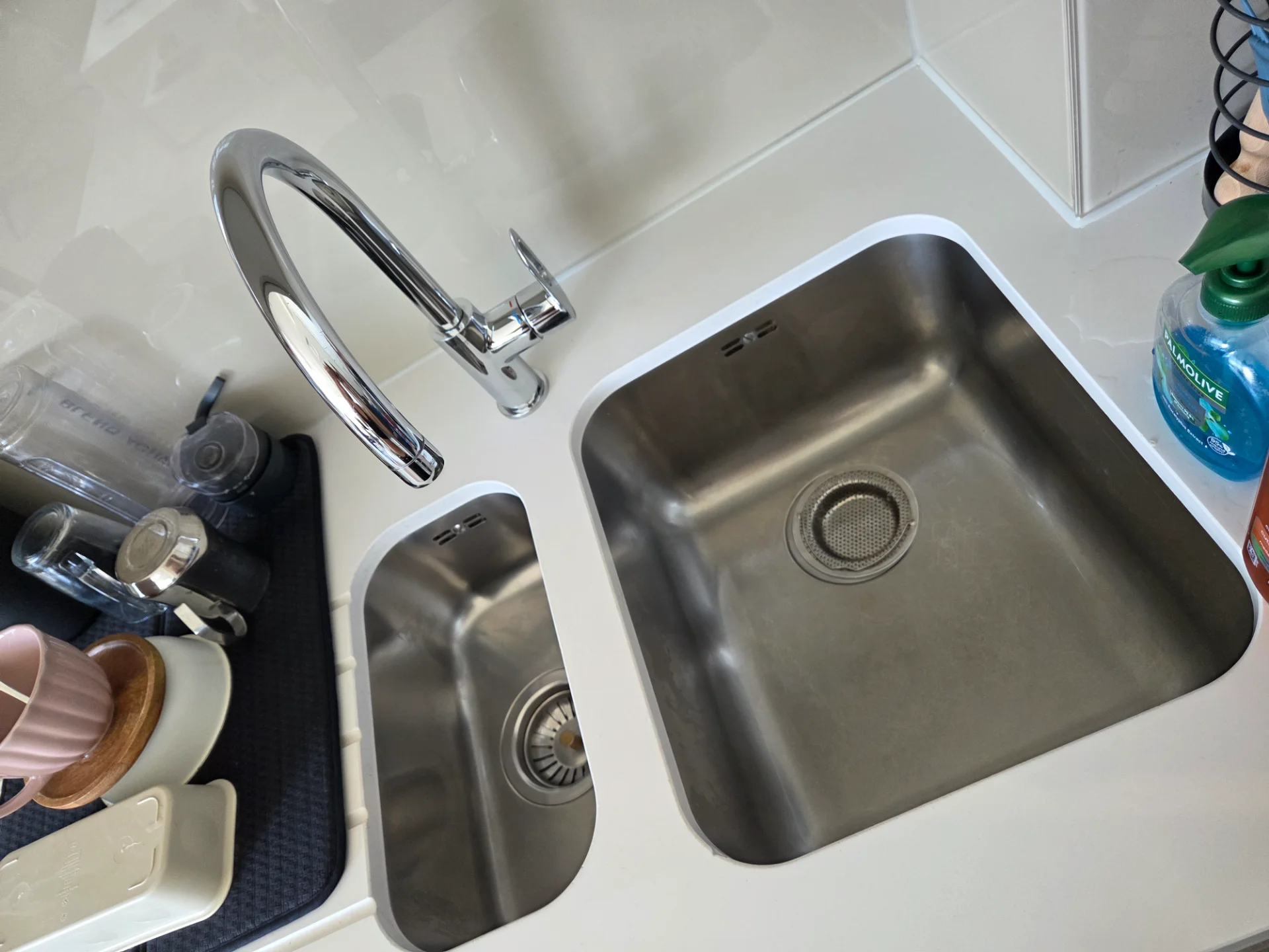 Clean white toilet with open lid